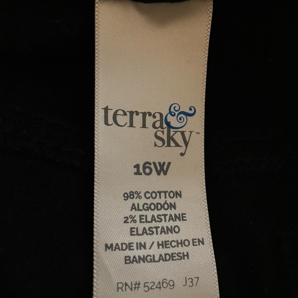 Terra & Sky Black Jeans Solid Deep Color - Picture 2 of 3